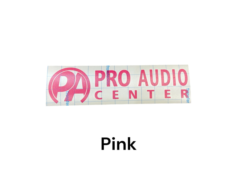 Pro Audio Center Vinyl Cut Sticker 10" Horizontal PAC Logo