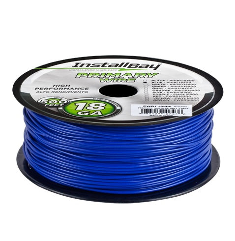 PWBL18500 METRA 18 Gauge All Copper Primary Wire Blue Coil - 500Ft