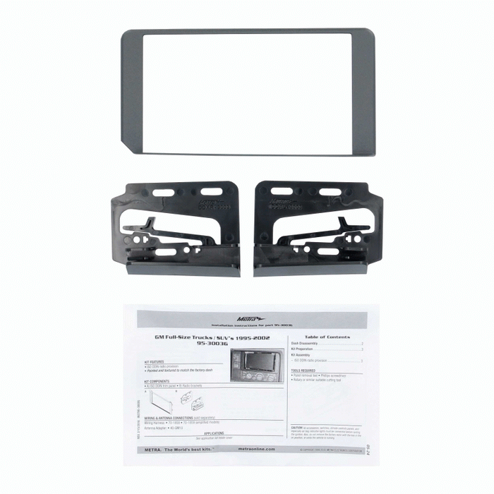 95-3003G METRA Double-Din Dash Kit GM SUV / Truck 1995-2002