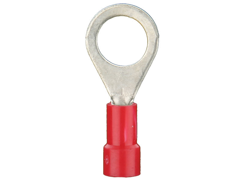 RVRT38 METRA Red Vinyl 3/8" Ring Terminal for 22-18 Gauge Wire (Each)