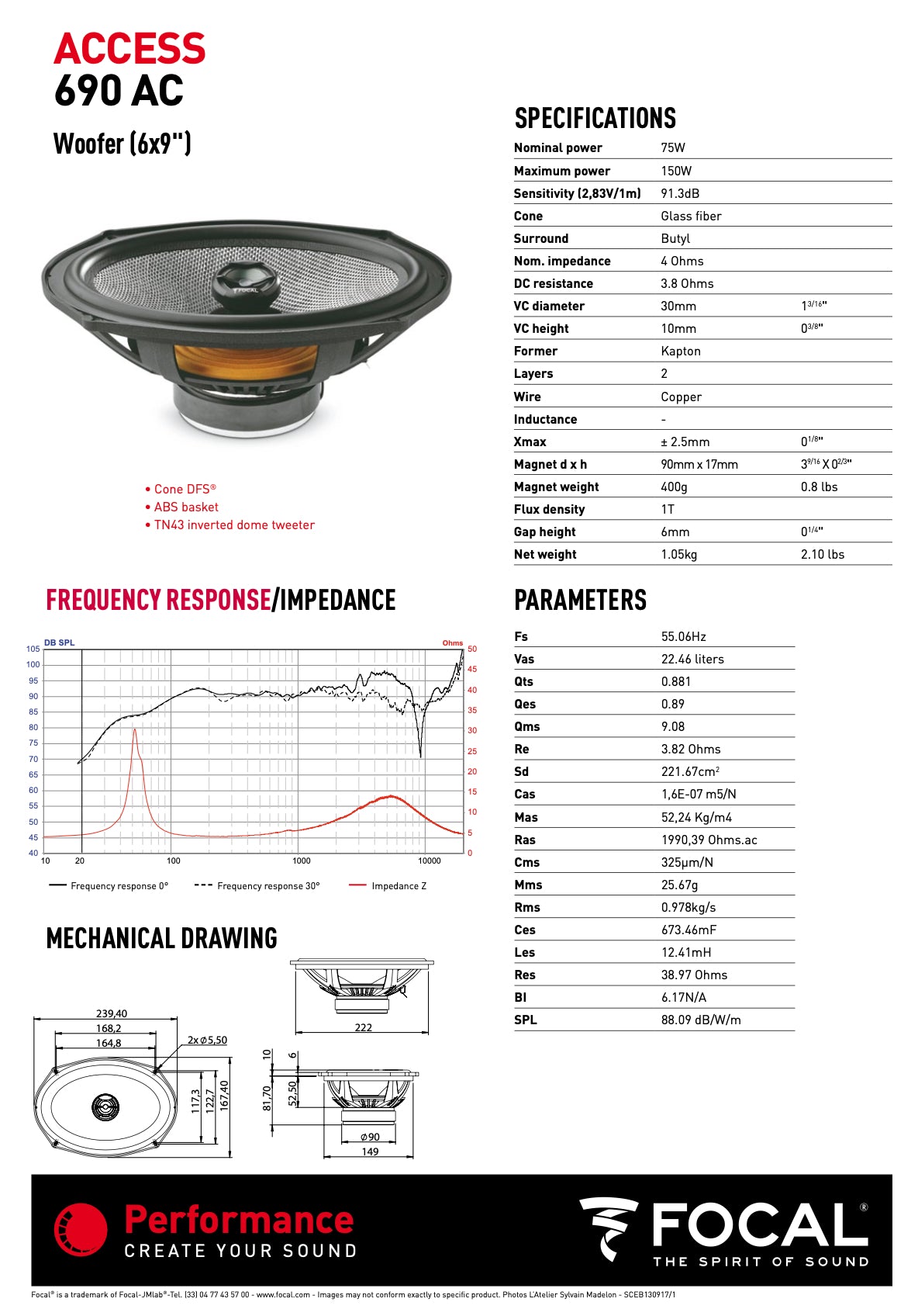 690 AC Focal Access 6x9