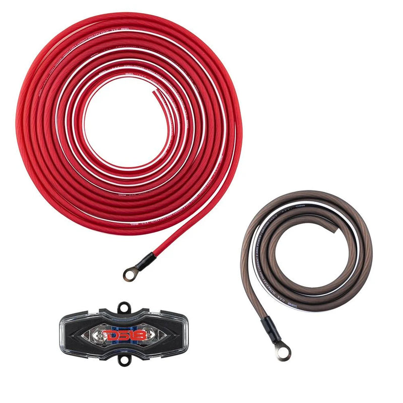 AMPKIT8 DS18 8 Gauge 8 AWG Complete Amplifier Amp Installation Wire Kit 8GA CCA