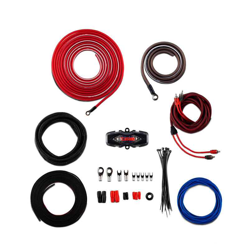 AMPKIT8 DS18 8 Gauge 8 AWG Complete Amplifier Amp Installation Wire Kit 8GA CCA