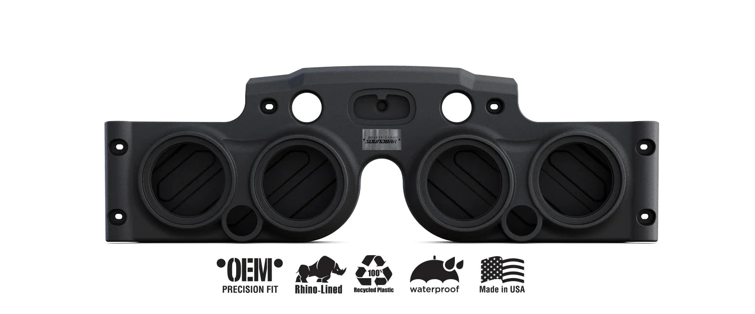 ASB-JK-SB American Sound Bar Rear Soundbar Enclosure 2007-2017 Jeep Wrangler JK/JKU (Unloaded)