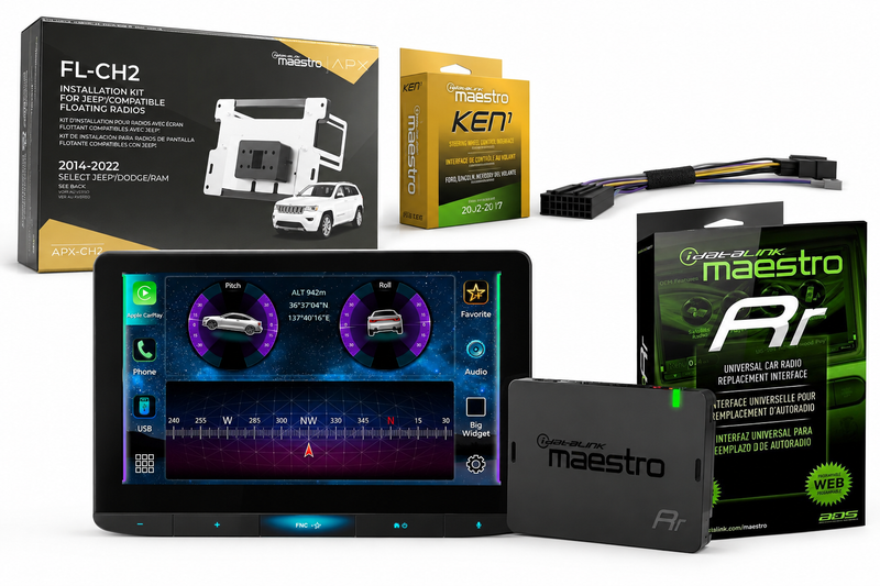 JVC KW-Z1000AW 10.1 inch Direct Replacement radio bundle with Maestro RR and APX installation kit