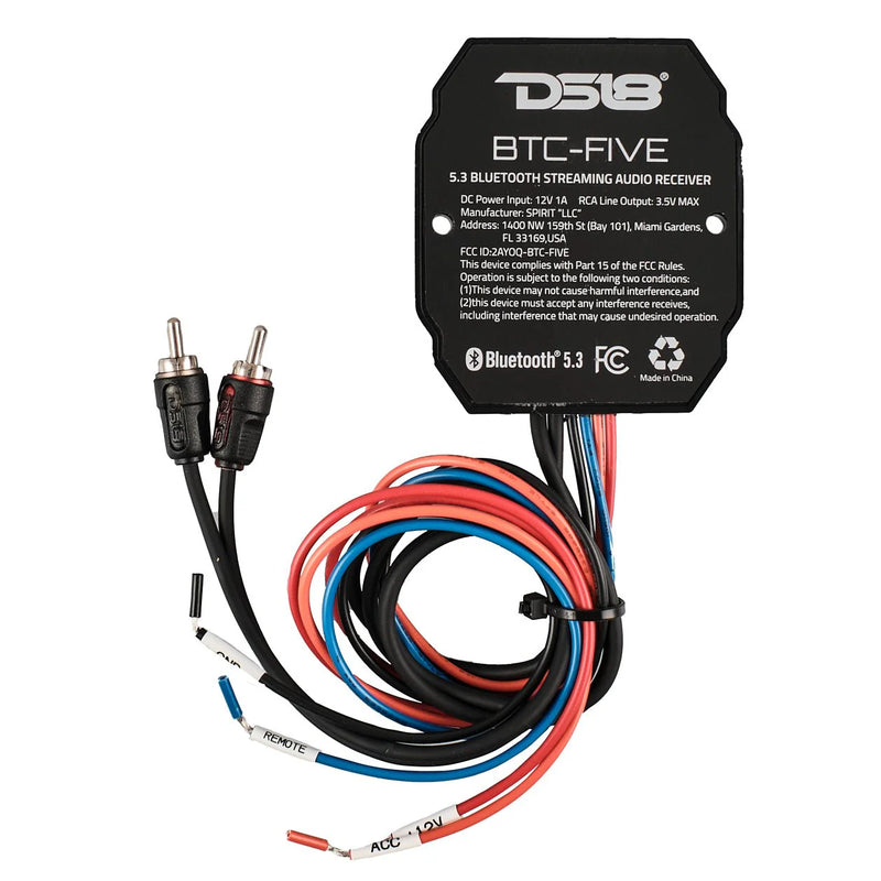 Wireless Bluetooth adapter for motorcycle and ATV audio systems