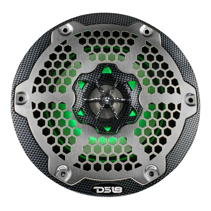 CF-65M DS18 NXL 6.5" Marine Speakers with RGB LED Lights – Waterproof 2-Way Boat & Powersports Speakers (Pair)