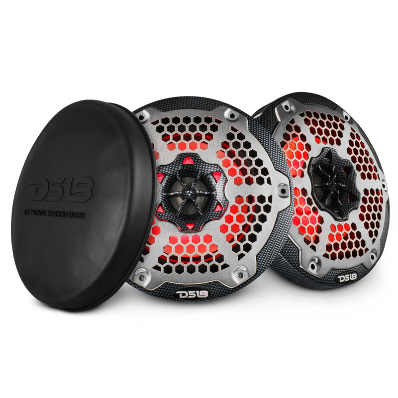 DS18 6.5 inch marine speakers with RGB LED lights