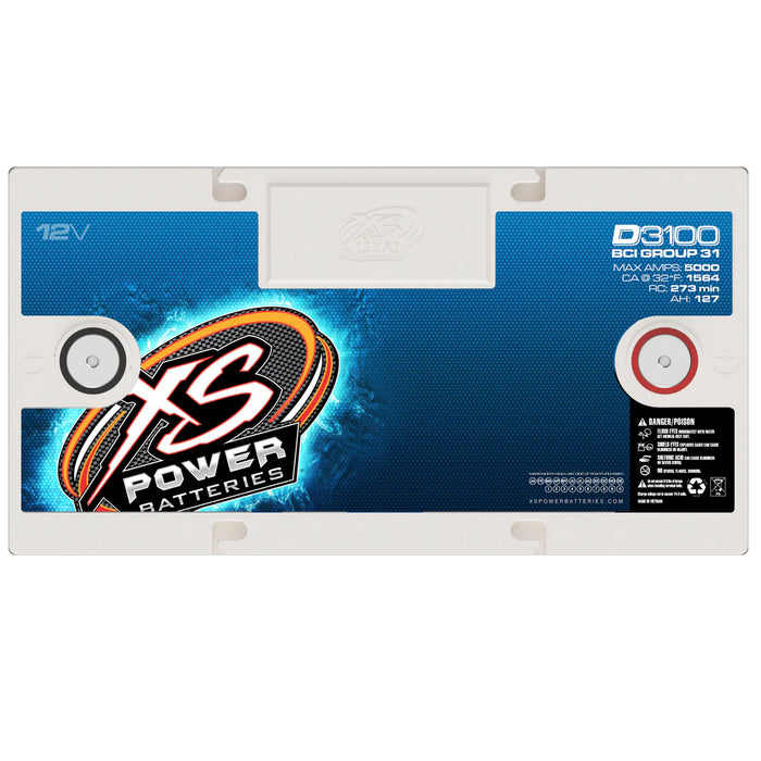 D3100 XS Power Battery 12V AGM D Series BCI Group 31 - 4000W / 5000W+