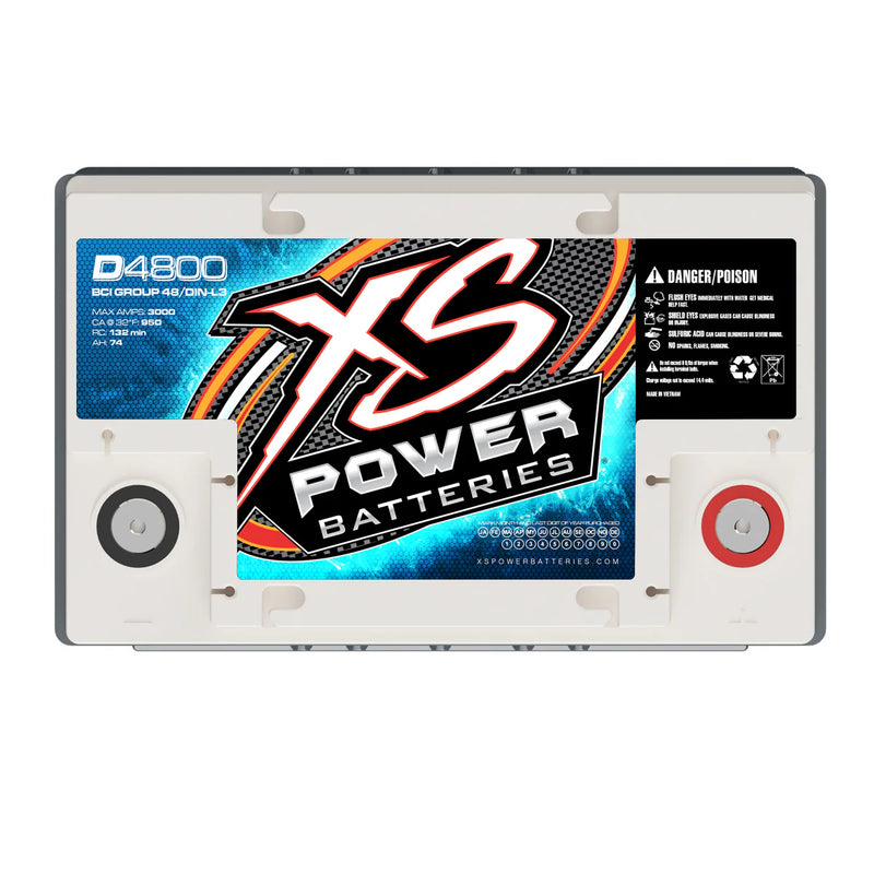 D4800 XS Power Battery 12V AGM D Series BCI Group 48, H6 - 2000W / 3300W