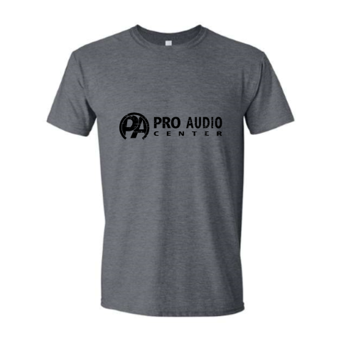 Pro Audio Center Dark Heather Soft Style PAC Horizontal Logo T-Shirt