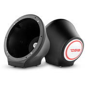 DS18 EN-JS8 BK black 8 inch speaker pods with RGB lighting