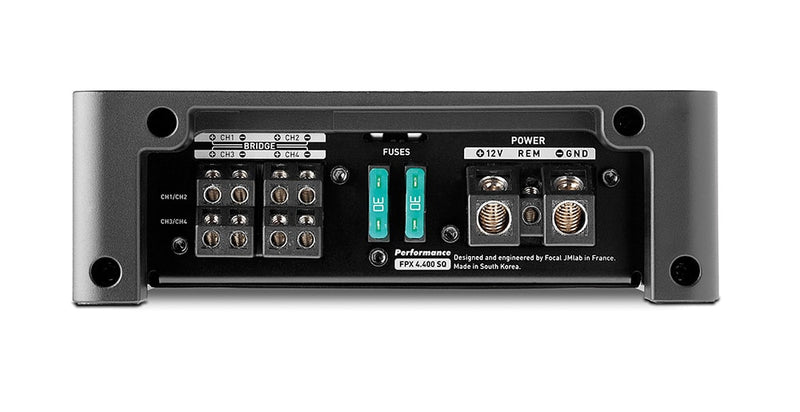 FPX 4.400 SQ Focal 4 Channel Performance Car Audio Amplifier 4x70W 4 Ohm, 4x100W 2 Ohm Class AB Amp