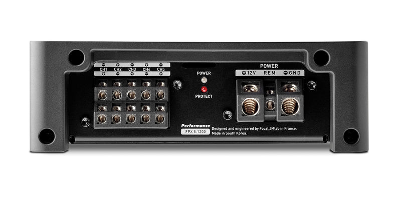 FPX 5.1200 Focal 5 Channel Performance Car Audio Amplifier 4x120W RMS + 1x720W RMS Class D Amp