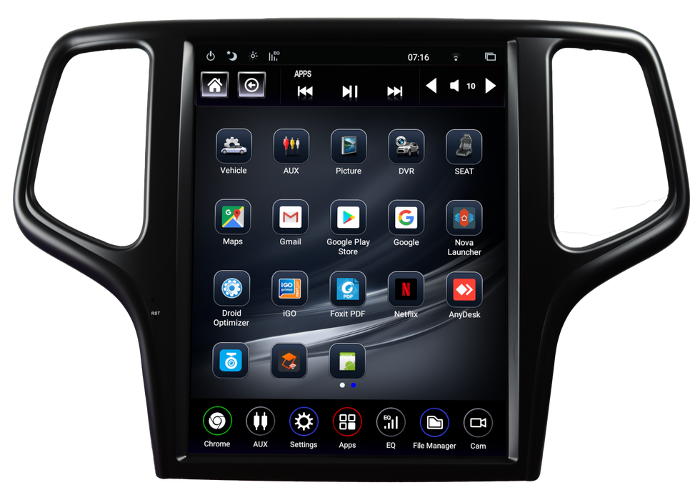 TS-JPGC12-1RR-5B Linkswell Gen V T-Style 12.1" Tablet Radio Jeep Grand Cherokee 2014-2021