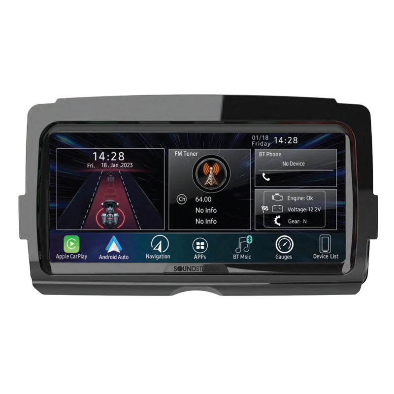V2 Precision Power Soundstream 8.3" Advanced Plug-n-Play Motorcycle Audio Headunit Radio Upgrade for 2014-2023 Harley Davidson Touring Motorcycles Wireless Apple CarPlay, Android Auto, SiriusXM Ready, iDatalink Maestro, iGo GPS Navigation