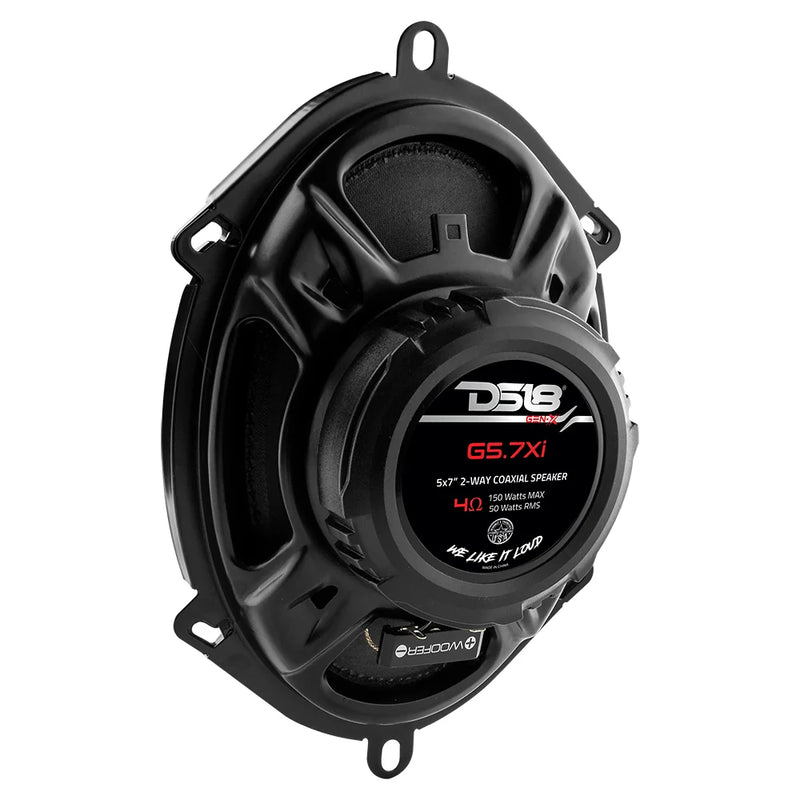 G5.7Xi DS18 GEN-X 5x7" / 6x8" 2-Way Coaxial Car Speakers 150W Max 50W RMS 4-Ohm (Pair)