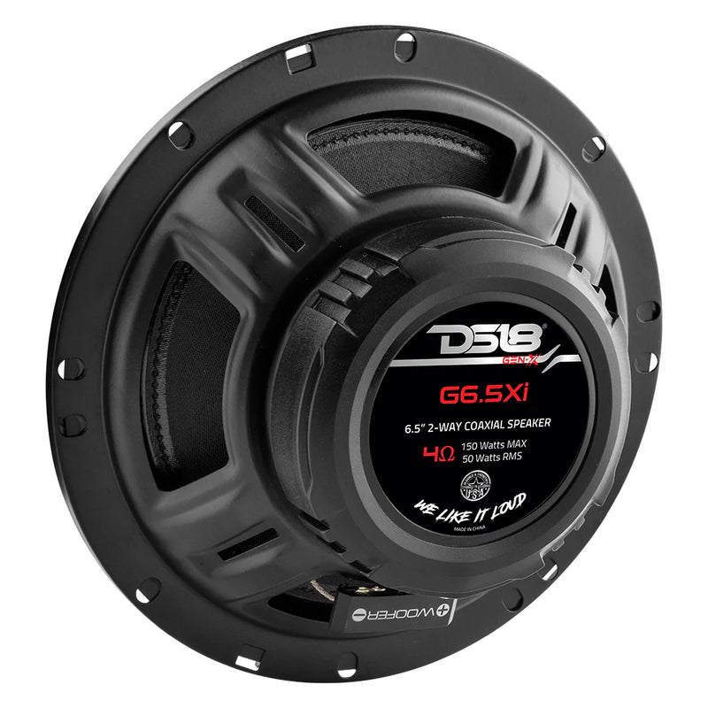 G6.5Xi DS18 GEN-X 6.5" 2-Way Coaxial Car Speakers 150W Max 50W RMS 4-Ohm Pair