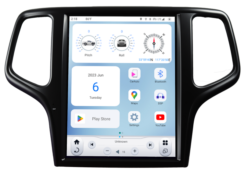 TS-JPGC12-1RR-6H Linkswell Gen VI T-Style 12.1" Tablet Radio Jeep Grand Cherokee 2014-2021