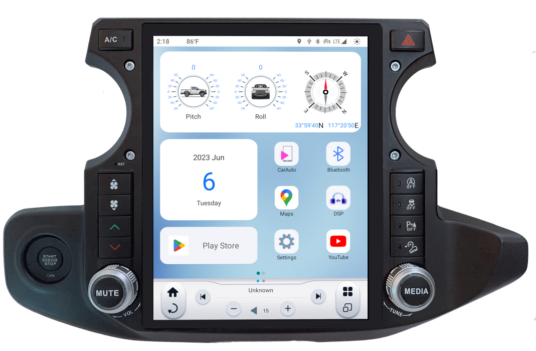 TS-JPJL12-1RR-6H Linkswell Gen VI T-Style 12.1" Tablet Radio 2018-2023 Jeep Wrangler JL / 2019-2022 Gladiator JT