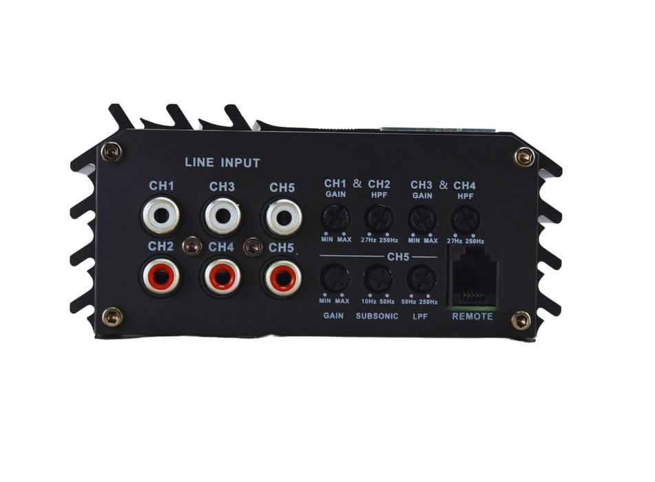 A-HZ900.5 Sundown Audio Horizon HZ-900.5 5-Channel Full Range Amplifier CH1-4(100Wx4 RMS 4 OHM / 150Wx4 RMS 2 OHM) CH5(200W RMS 4 OHM / 500W RMS 2 OHM)