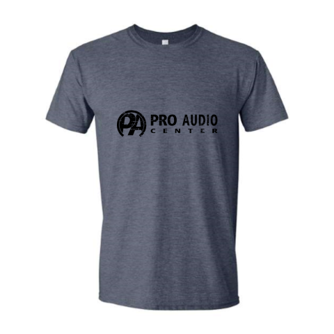 Pro Audio Center Heather Navy Soft Style PAC Horizontal Logo T-Shirt