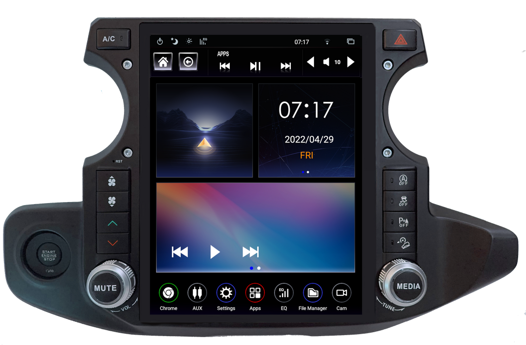 TS-JPJL12-1RR-5S Linkswell Gen V T-Style 12.1" Tablet Radio Jeep Wrangler JL/Gladiator JT 2018-2023