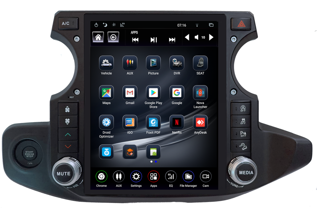 TS-JPJL12-1RR-5S Linkswell Gen V T-Style 12.1" Tablet Radio Jeep Wrangler JL/Gladiator JT 2018-2023