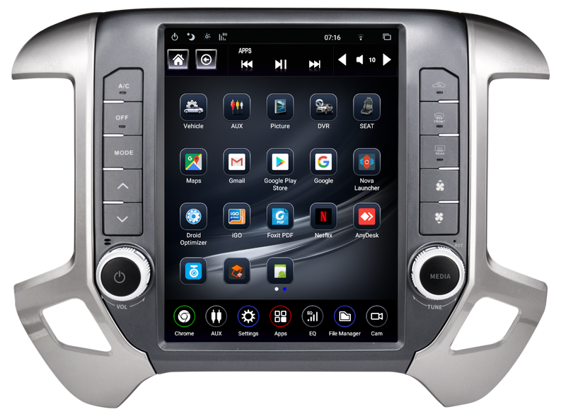 TS-GMPU12-1RR-5S Linkswell Gen V T-Style 12.1" Tablet Radio 2014-2018 GMC Sierra/Chevy Silverado 1500, 2014-2019 GMC Sierra/Chevy Silverado 2500 & 3500