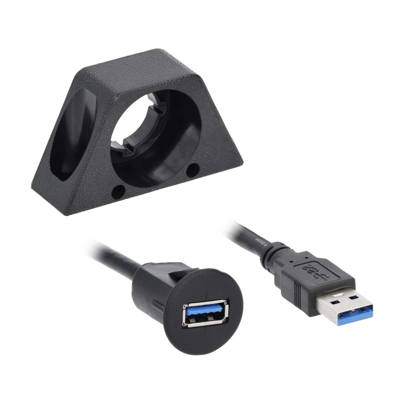 IBR136 METRA USB Pass Through Extension Flush Mount - USB Female to USB Male (1ft)