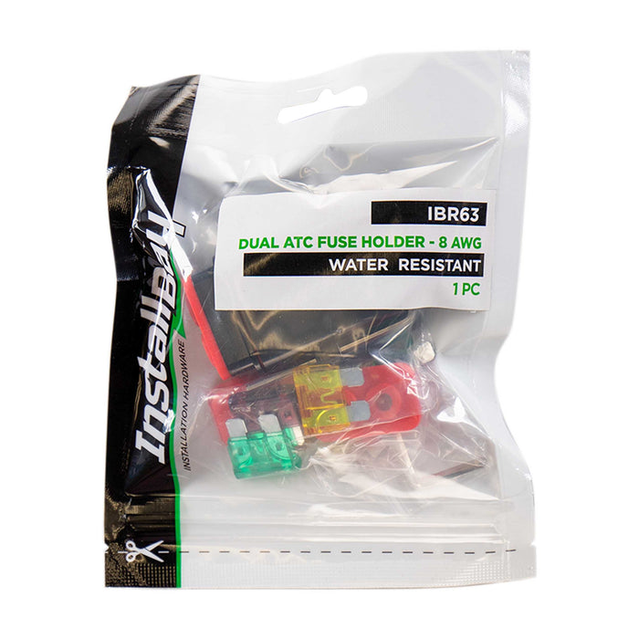 IBR63 Metra Installbay Waterproof Dual ATC Fuse Holder -Up to 8GA 80 Amp (Single)