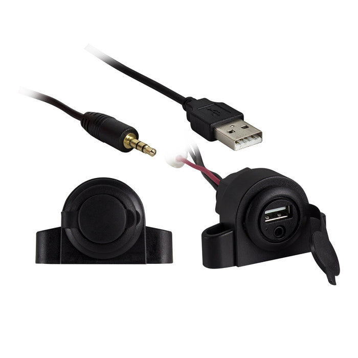 IBR72 METRA 3.5MM AUX Audio Input with USB Charge/Data Extension Cable - 5ft
