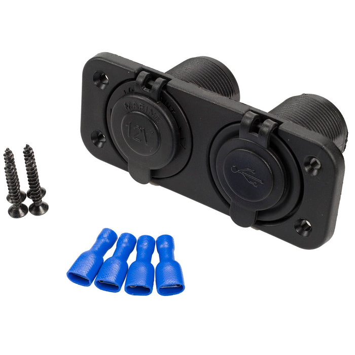 IBR79 METRA 12V Marine and Dual USB Mount