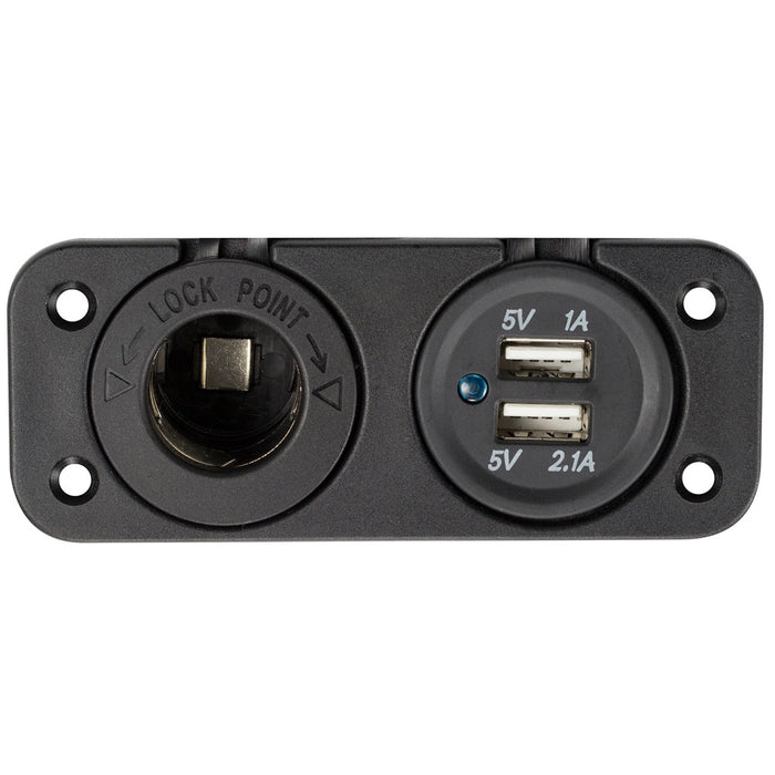 IBR79 METRA 12V Marine and Dual USB Mount