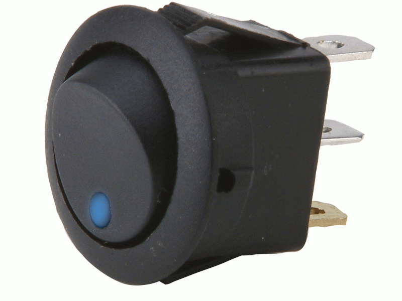IBRRSB Metra Round Rocker Switch - Latched Up / Latched Down (Blue)