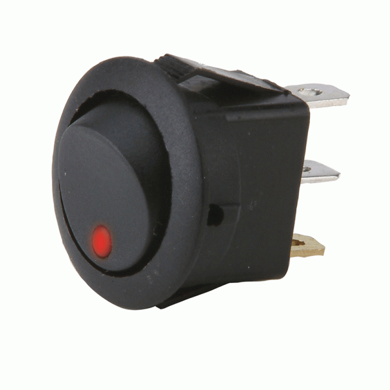 IBRRSR Metra Round Rocker Switch - Latched Up / Latched Down (Red)