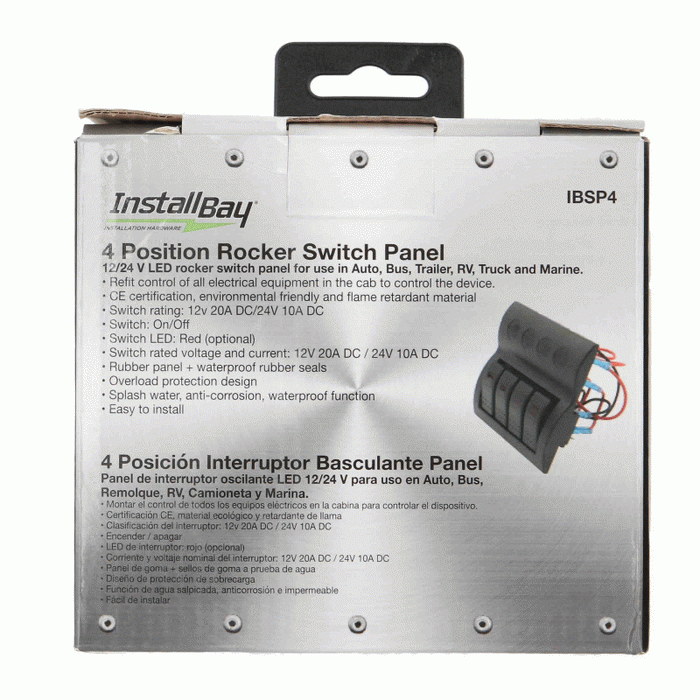 IBSP4 Metra 4-Position Rocker Switch Panel w/ Red LED