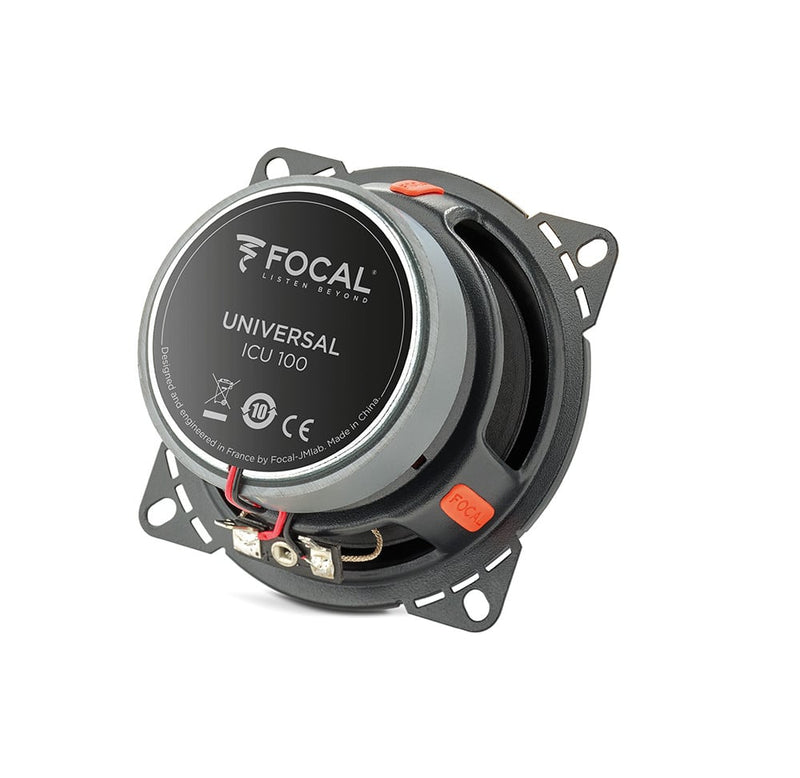 ICU 100 Focal Universal Integration 4" inch Coaxial 2 Way Speakers 40W RMS 4 Ohm Car Audio (Pair)