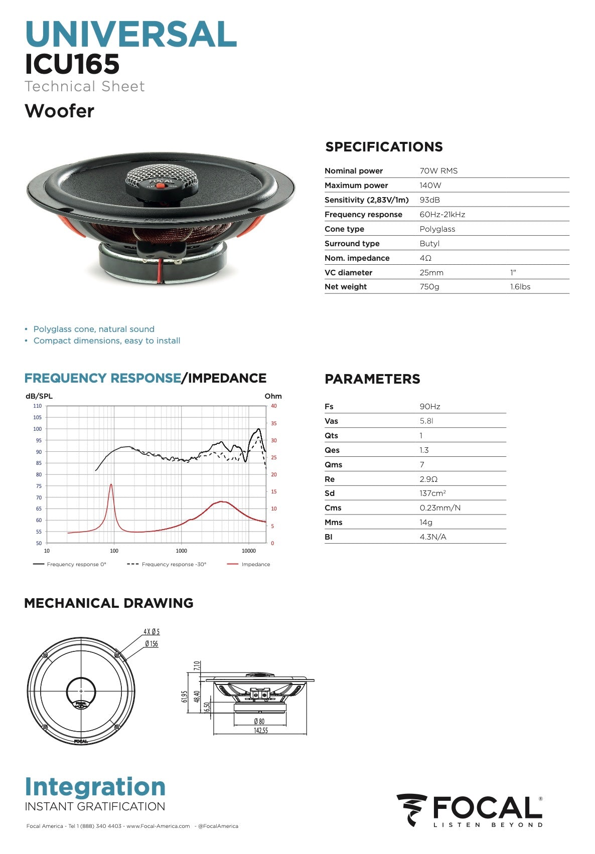 ICU 165 Focal Universal Integration 6.5
