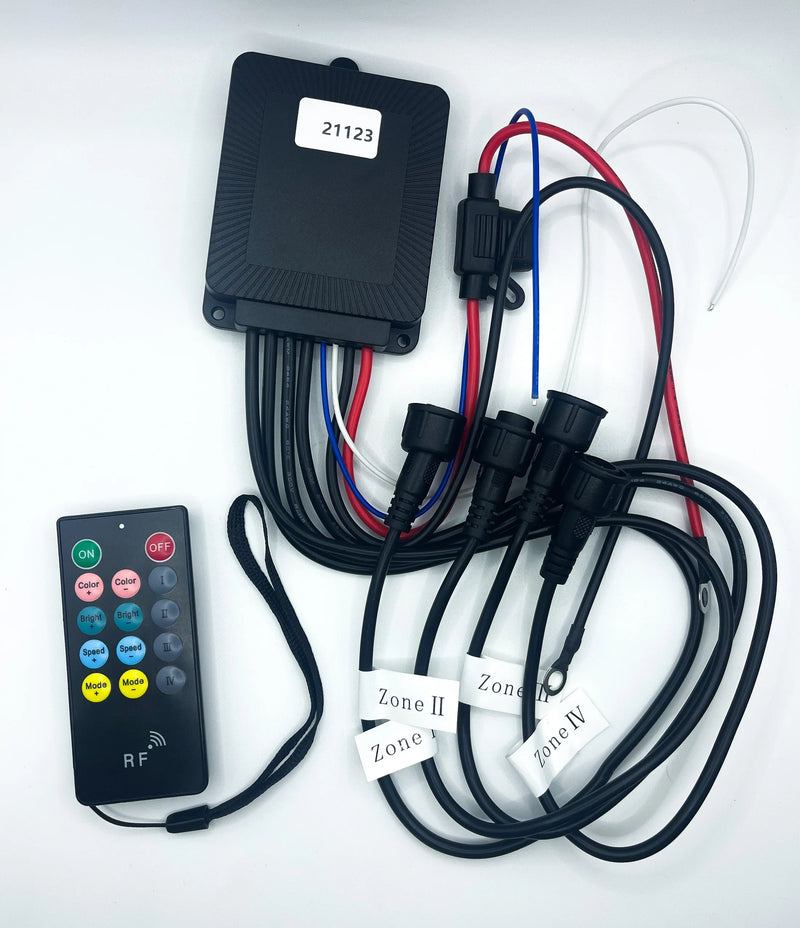 (12pcs) 30 LED North Georgia Lighting RGBW Rock Light Kit w/ Lighting Controller