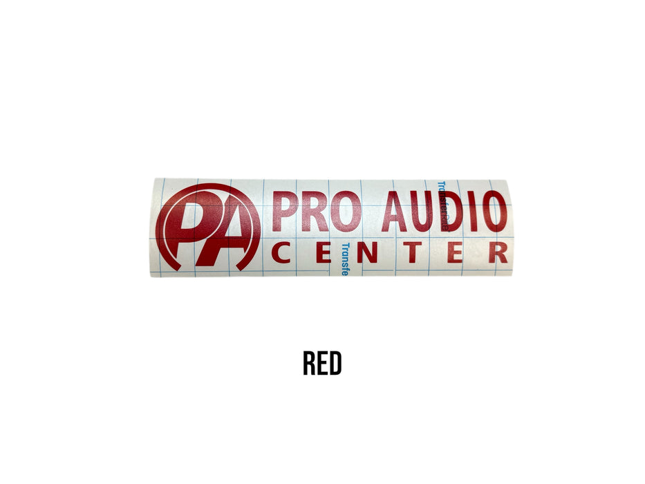 Pro Audio Center Vinyl Cut Sticker 10" Horizontal PAC Logo