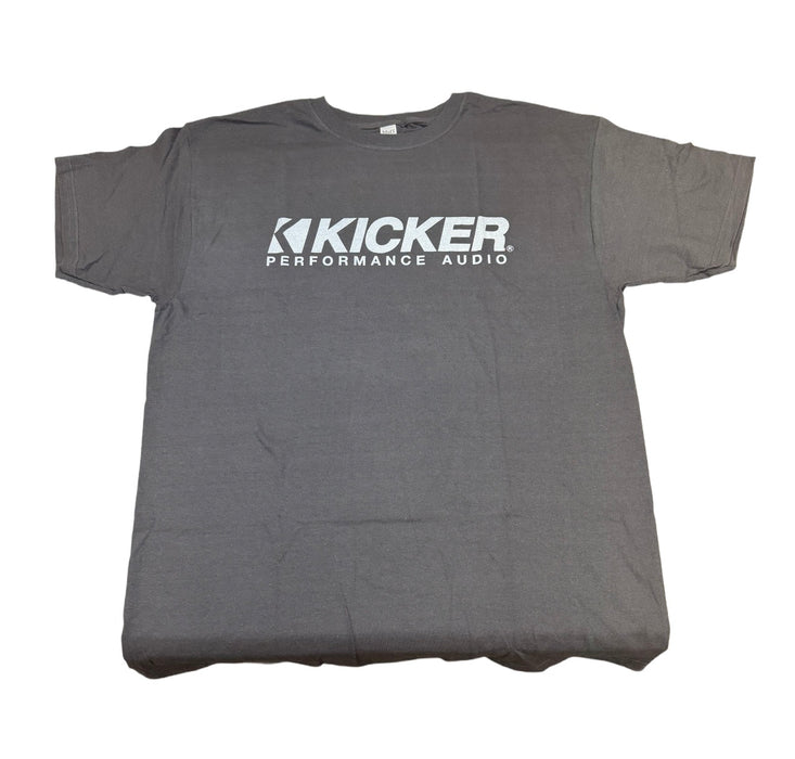 51TSGREY KICKER Performance Audio White  Logo T-Shirt - Grey