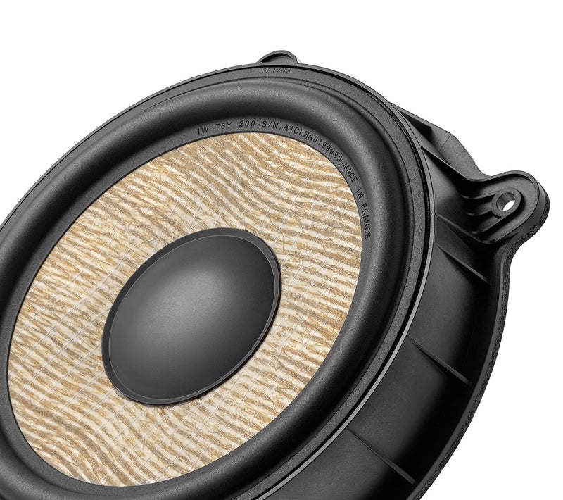 IW T3Y 200 Focal Inside Flax 8" Woofer Upgrade Kit Plug & Play Compatible with Tesla Model 3 & Model Y, 75W RMS 4 Ohm (Pair)