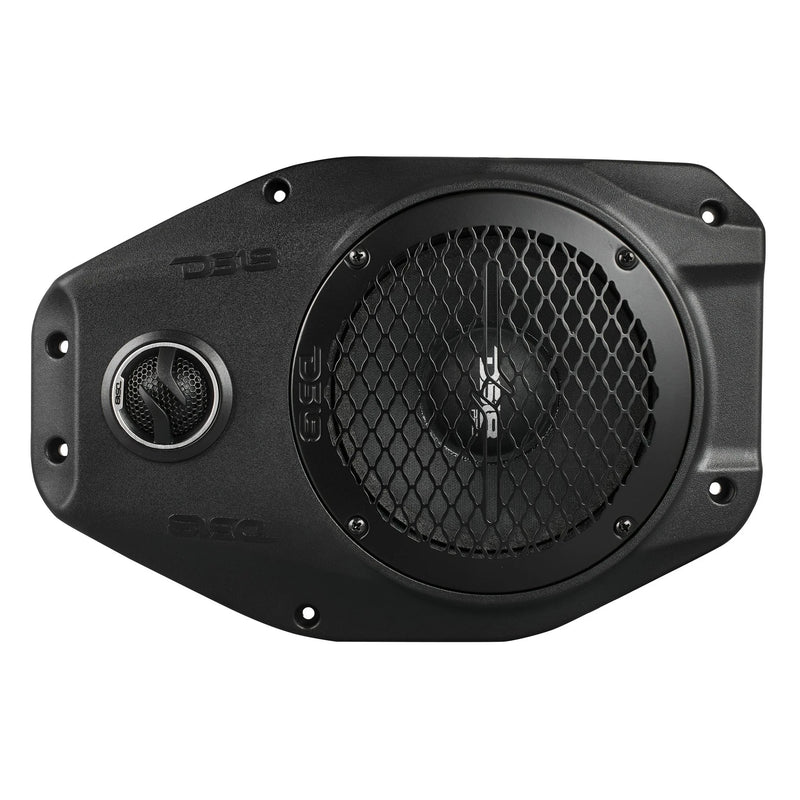 Jeep JL soundbar upgrade kit with 6.5 inch midrange speakers and steel grilles