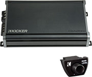 KICKER CXA1200.1 1200W mono amplifier with CXARC remote bass control bundle