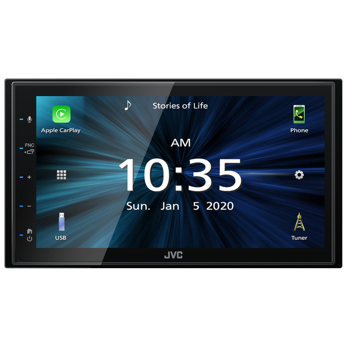 KW-M560BT JVC Digital Multimedia Receiver 6.8” Double-Din Touchscreen Head Unit with CarPlay and Android Auto, AM/FM, Bluetooth, USB Port, SiriusXM Ready, Car Radio