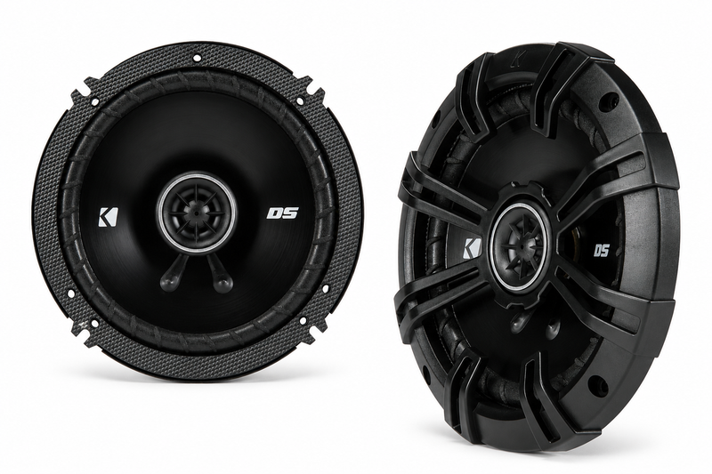 43DSC6504 KICKER DS Series 6.5" Coaxial 2 Way Speakers Factory Upgrade 60W RMS 240W Peak 4 Ohm Car Audio (Pair)