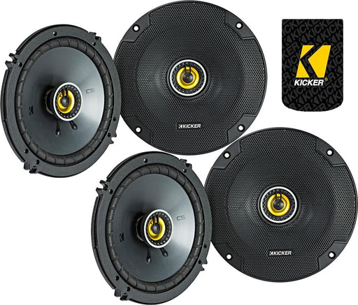 Kicker CS Series 6.5 coaxial car audio speakers bundle