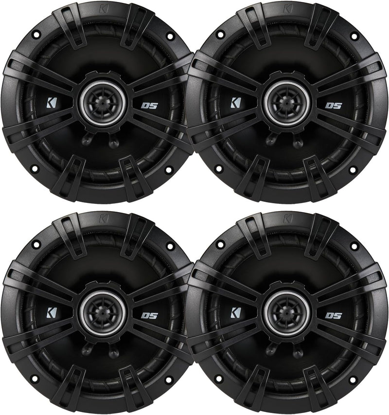 KICKER 43DSC6504 DS Series 6.5 inch coaxial car speakers 4 pack