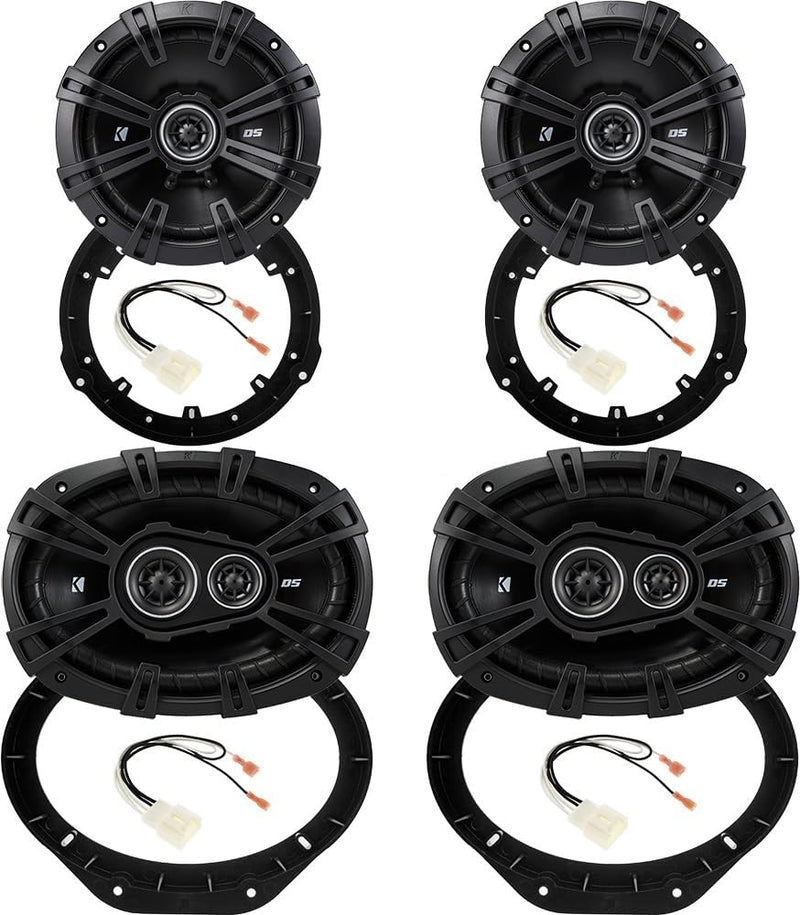 KICKER DS front and rear speaker upgrade kit for 2017-2024 Ford F250 F350 F450 Super Duty